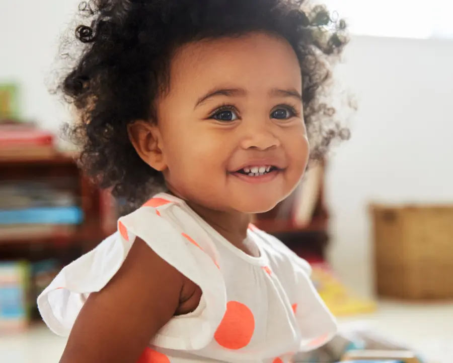 Happy Baby Girl Playing