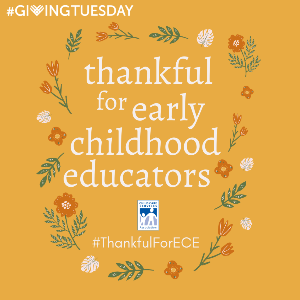 Thankful for early childhood educators this Giving Tuesday