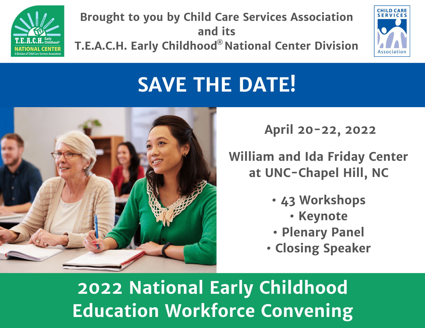 Save the Date for 2022 National Early Childhood Education Workforce Convening