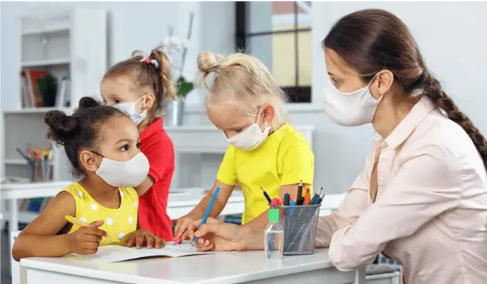 children-and-teacher-in-mask-coloring.png